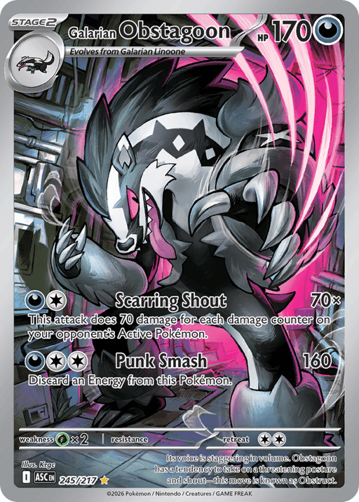 2026 Galarian Obstagoon #245 Ascended Heroes