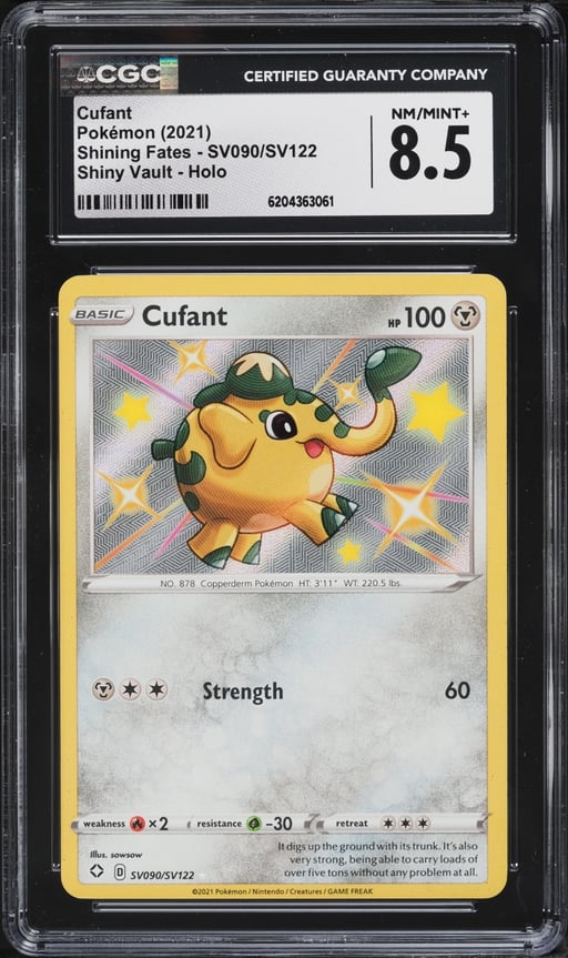 2021 Pokemon Sword & Shield Shining Fates Shiny Vault Cufant #SV090 CGC 8.5 NM-MT+