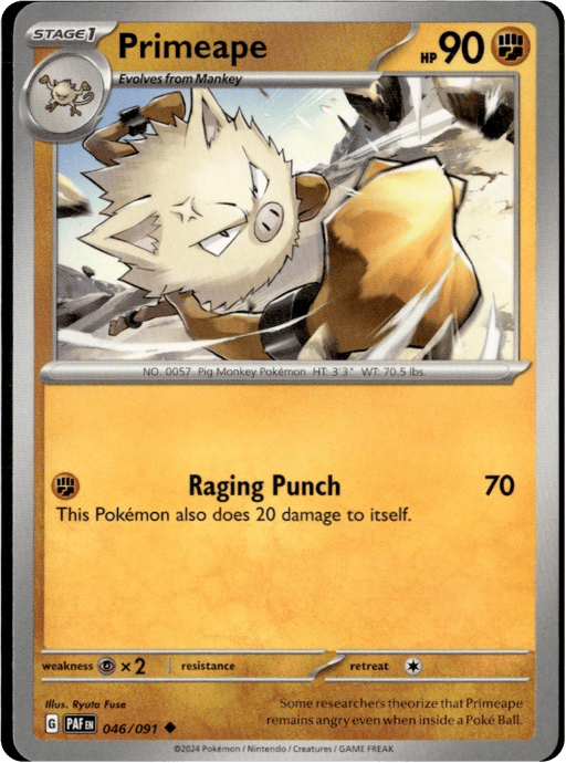 2024 Primeape #46 Paldean Fates