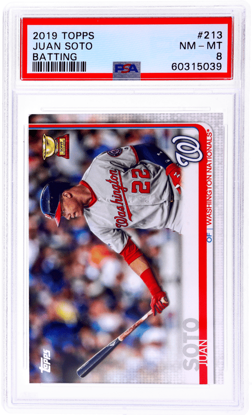 2019 Topps Batting Juan Soto #213 PSA 8