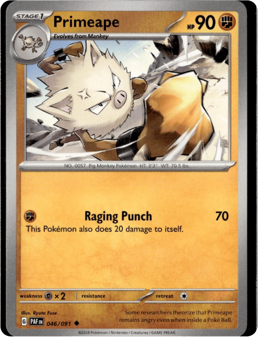 2024 Primeape #46 Paldean Fates