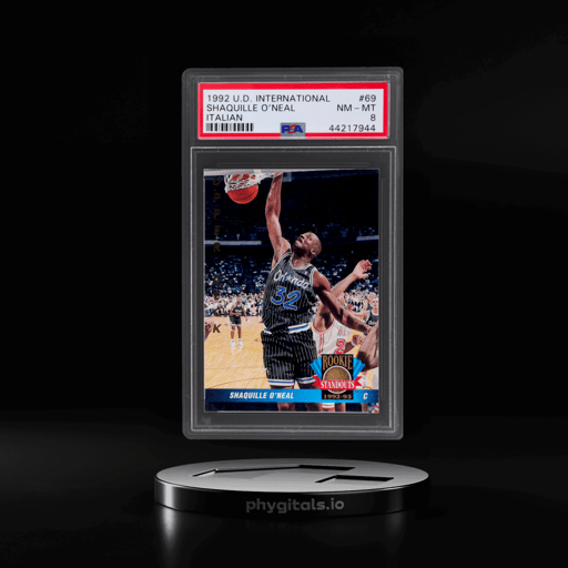1992 Upper Deck Rookie Standouts Italian Shaquille O'Neal #69 PSA 8