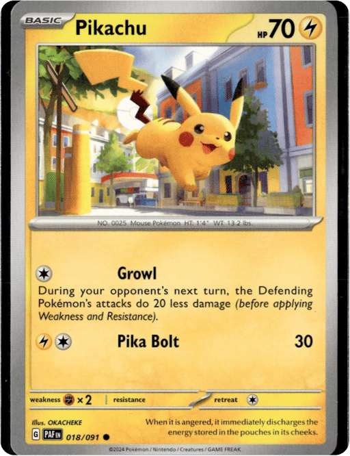 2024 Pikachu #18 Paldean Fates