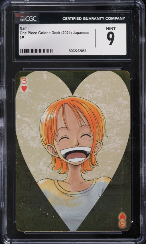 2024 One Piece Japanese Golden Deck 3 Of Spades Nami #3 CGC 9 MINT