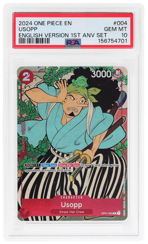 2024 One Piece 1st Anniversary Set Promo Usopp #OP01-004 PSA 10