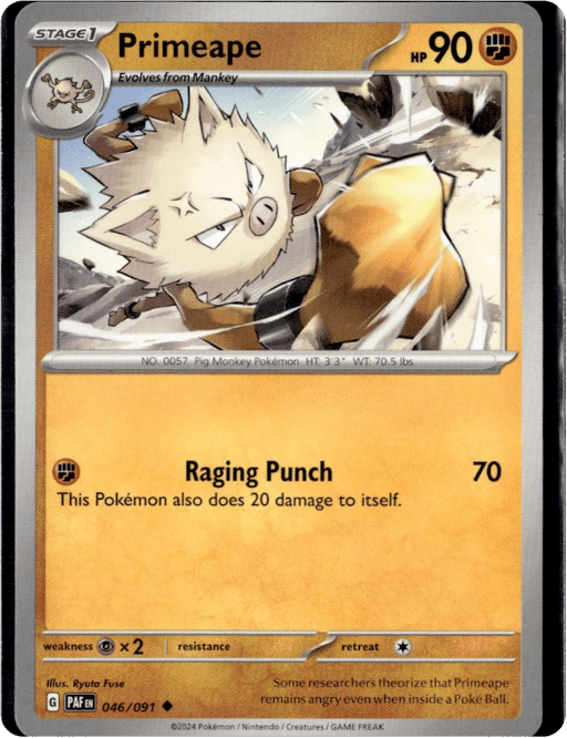 2024 Primeape #46 Paldean Fates