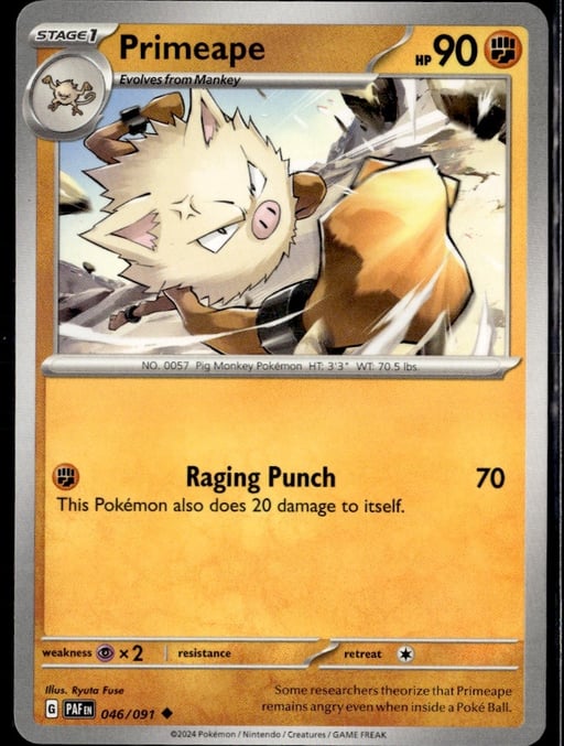 2024 Primeape #46 Paldean Fates