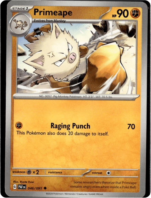2024 Primeape #46 Paldean Fates