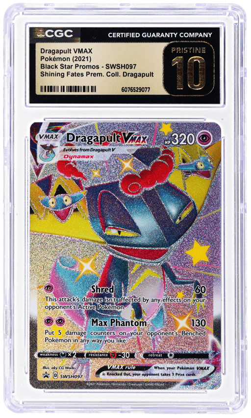 2021 Pokemon Black Star Promos Shining Fates Premium Collection Dragapult Dragapult Vmax #SWSH097 CGC PRI