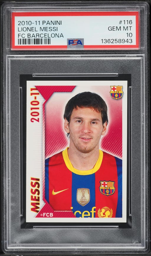 2010 Panini FC Barcelona Lionel Messi #116 PSA 10 GEM MINT