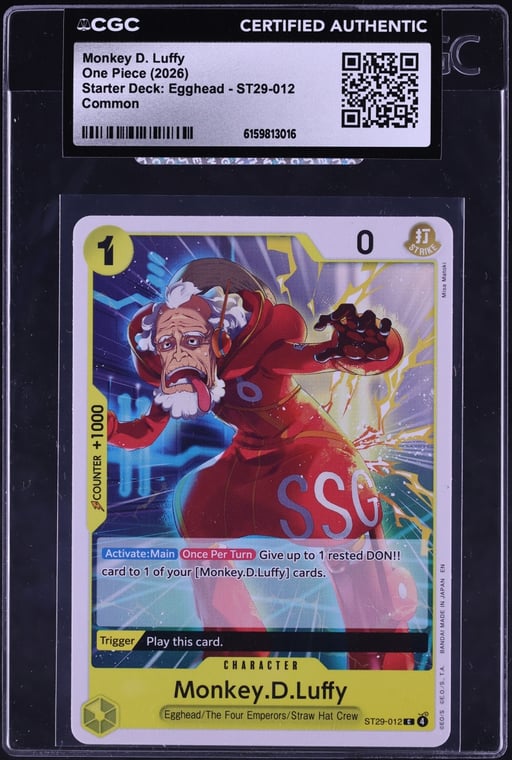 2026 One Piece Starter Deck Egghead Monkey D. Luffy #ST29-012 CGC AUTH