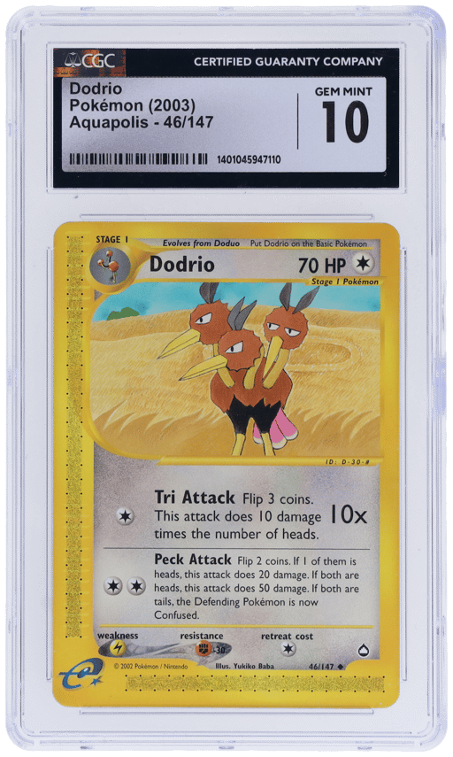 2003 Pokemon Aquapolis Dodrio #46 CGC 10