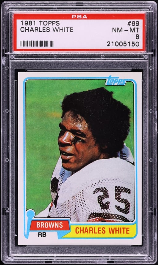 1981 Topps Football Charles White ROOKIE #69 PSA 8 NM-MT