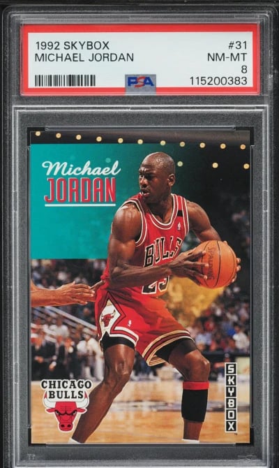 1992 Skybox Basketball Michael Jordan #31 PSA 8 NM-MT