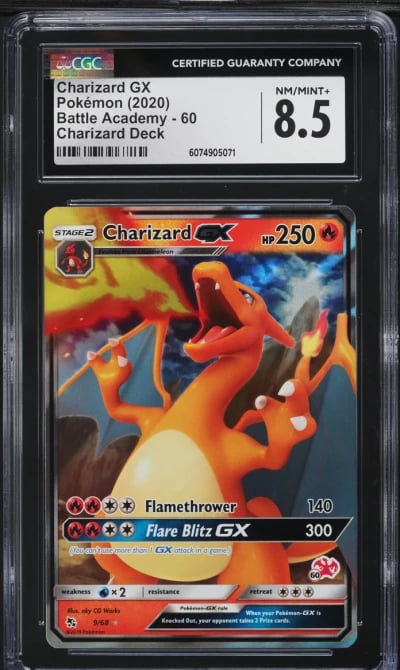2020 Pokemon Sword & Shield Battle Academy Charizard GX #60 CGC 8.5 NM-MT+