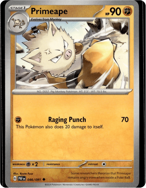 2024 Primeape #46 Paldean Fates