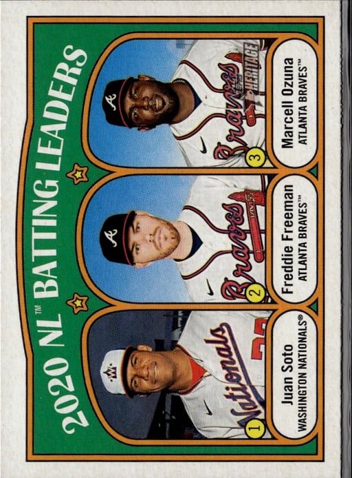 2021 Juan Soto / Marcell Ozuna / Freddie Freeman #85 Topps Heritage