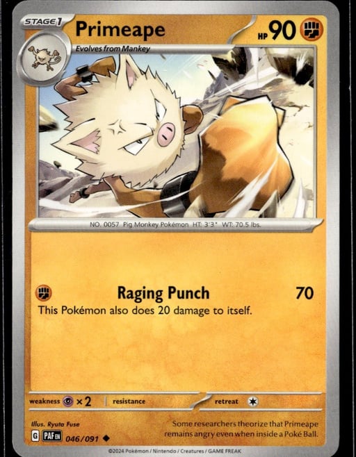 2024 Primeape #46 Paldean Fates