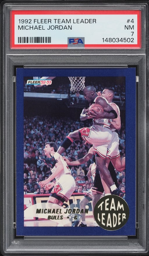 1992 Fleer Team Leader Michael Jordan #4 PSA 7 NRMT