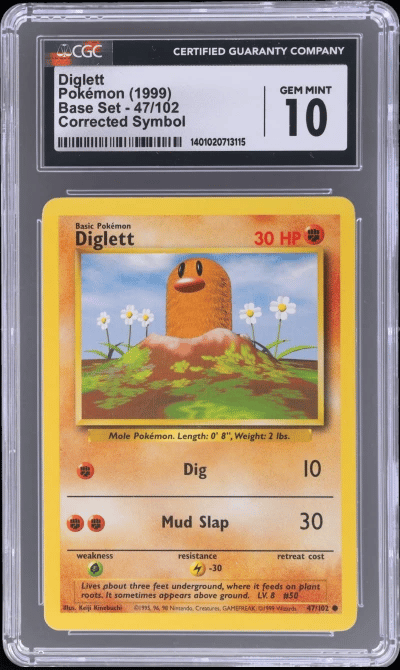 1999 Pokemon Base Set Diglett #4
