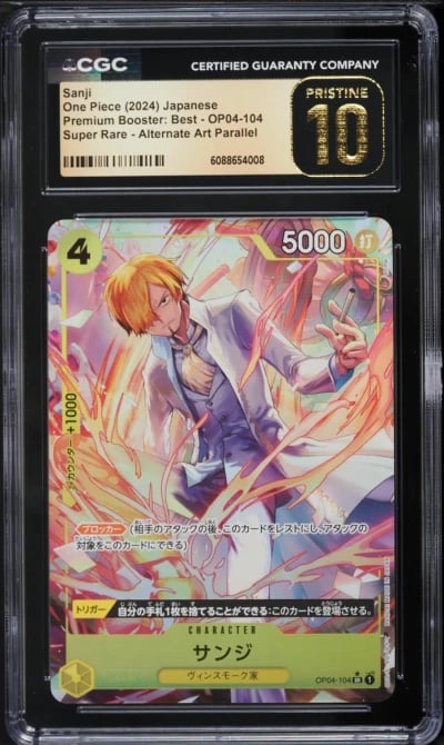 2024 One Piece Japanese Premium Best Alt Art Sanji #OP04-104 CGC 10 PRISTINE