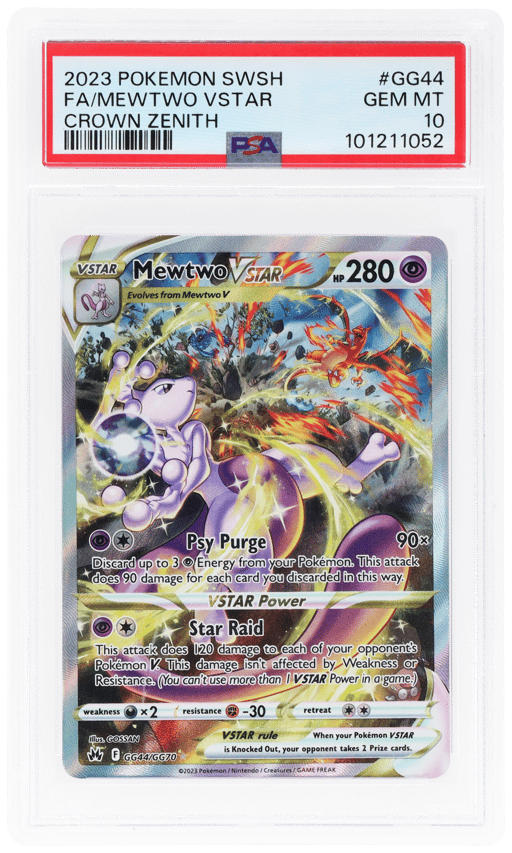 2023 Pokemon Sword and Shield Crown Zenith Mewtwo Vstar #GG44 PSA 10