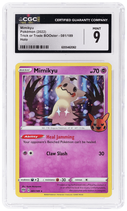 2022 Pokemon Trick Or Trade Booster Holo Mimikyu #81 CGC 9