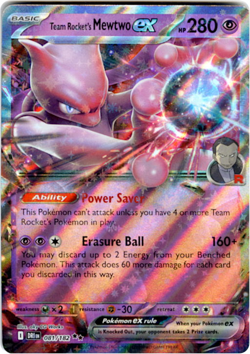 2025 Team Rocket's Mewtwo ex #81 Destined Rivals