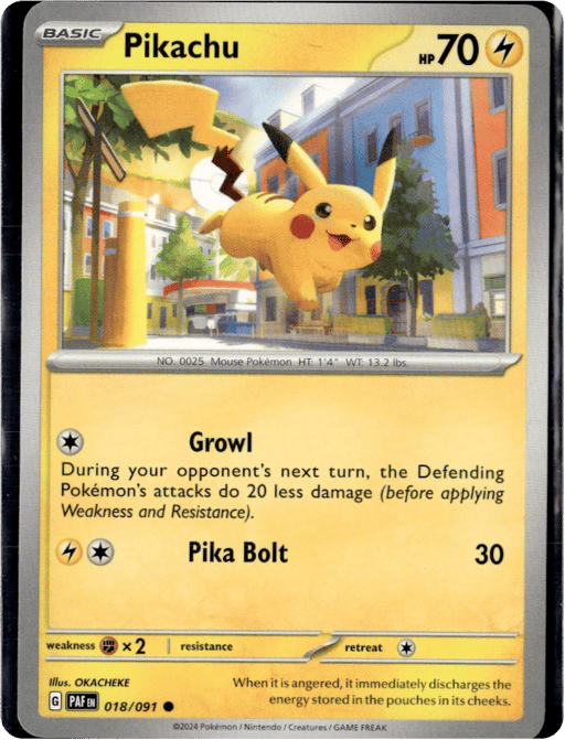 2024 Pikachu #18 Paldean Fates