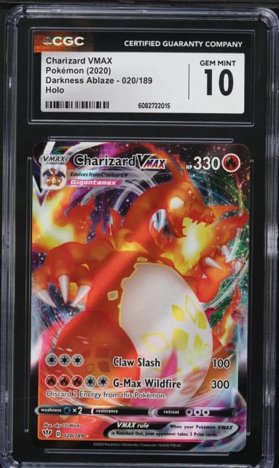2020 Pokemon Sword & Shield Darkness Ablaze Charizard VMAX #20 CGC 10 GEM MINT