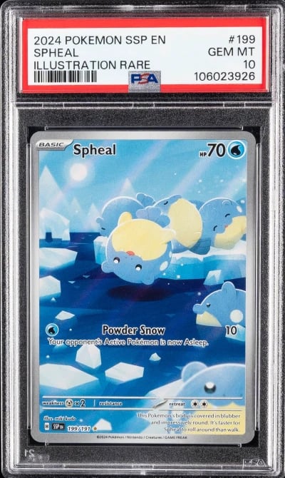 2024 POKEMON SSP EN-SURGING SPARKS #199 SPHEAL PSA 10