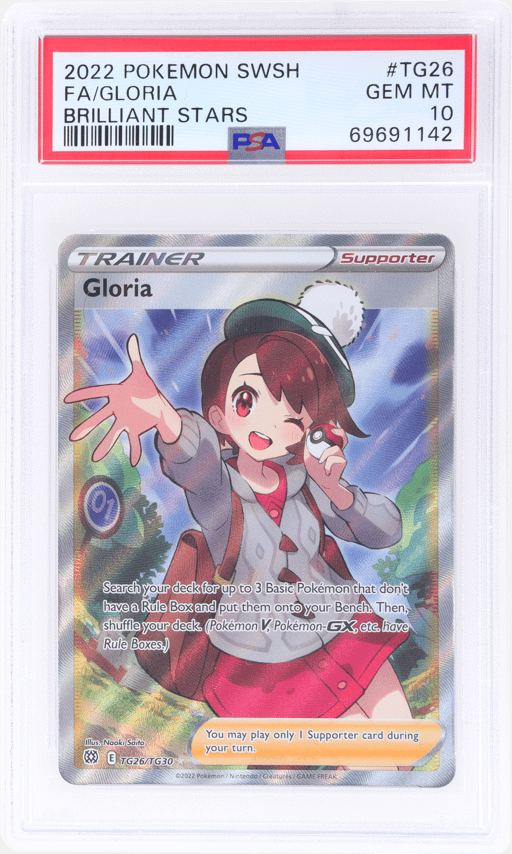 2022 Pokemon Sword and Shield Brilliant Stars Trainers Gallery Gloria #TG26 PSA 10