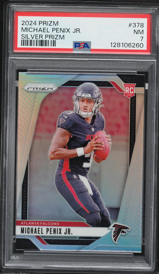 2024 Panini Prizm Silver Michael Penix Jr. ROOKIE #378 PSA 7 NRMT