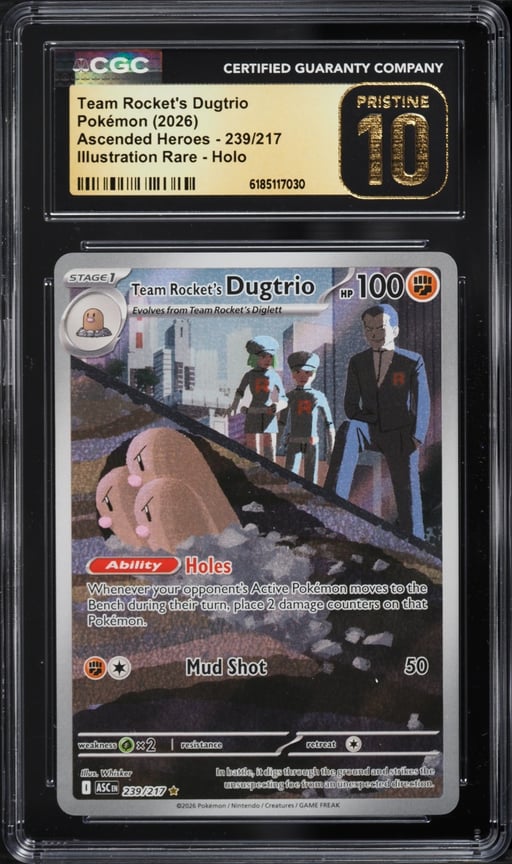 2026 Pokemon Mega Evolution Ascended Heroes IR Team Rocket's Dugtrio #239 CGC 10 PRISTINE