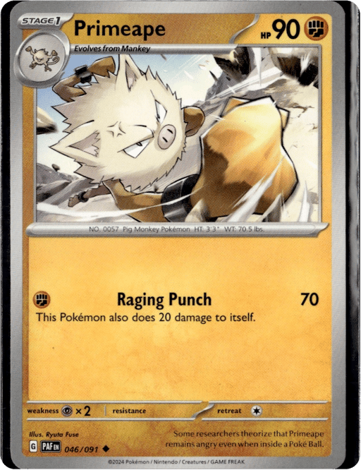 2024 Primeape #46 Paldean Fates