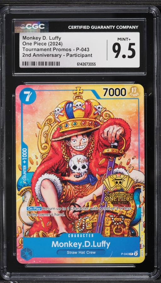 2024 One Piece Promo 2nd Anniversary Participant Monkey D. Luffy #P-043 CGC 9.5 MINT+