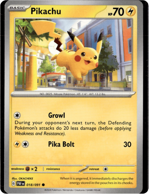 2024 Pikachu #18 Paldean Fates