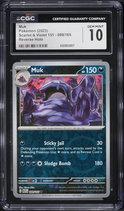 2023 Pokemon Scarlet & Violet 151 Reverse Holo Muk #089 CGC 10 GEM MINT