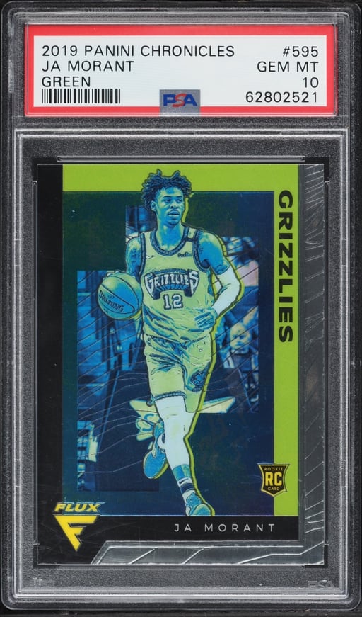 2019 Panini Chronicles Green Ja Morant ROOKIE #595 PSA 10 GEM MINT
