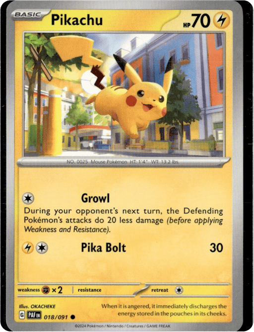 2024 Pikachu #18 Paldean Fates