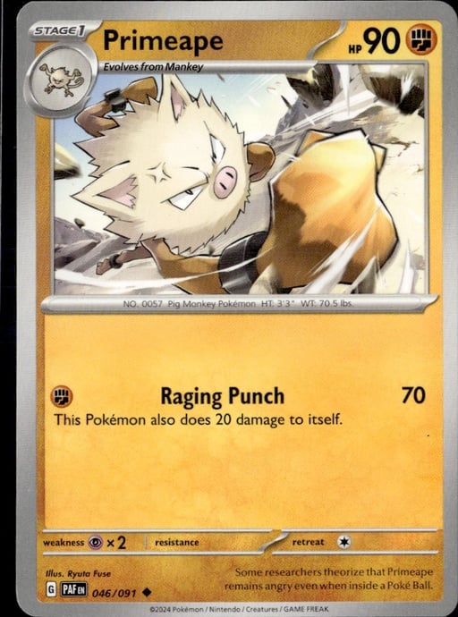 2024 Primeape #46 Paldean Fates