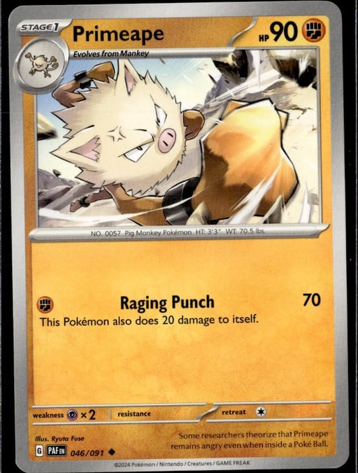 2024 Primeape #46 Paldean Fates