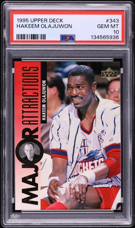 1995 Upper Deck Basketball Hakeem Olajuwon #343 PSA 10 GEM MINT