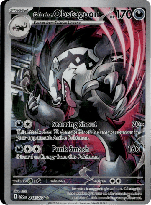 2026 Galarian Obstagoon #245 Ascended Heroes