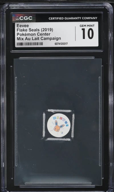 2019 Pokemon Center Flake Seals Mix Au Lait Campaign Eevee CGC 10 GEM MINT