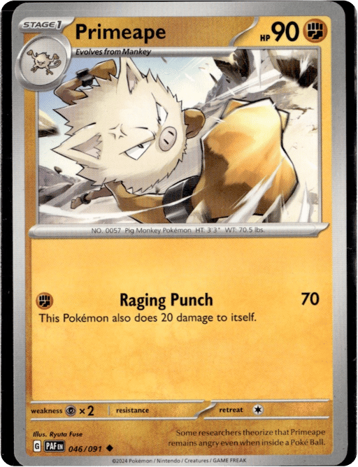 2024 Primeape #46 Paldean Fates