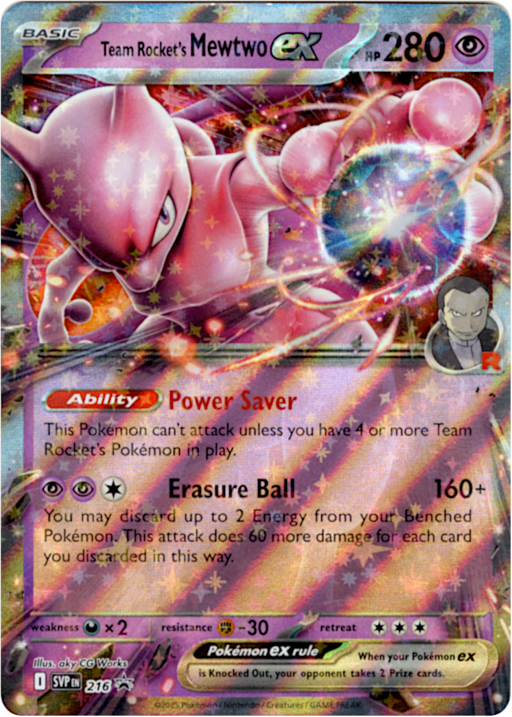 2023 Team Rocket's Mewtwo ex #216 Scarlet & Violet Black Star Promos