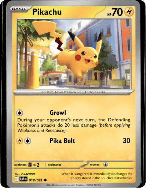 2024 Pikachu #18 Paldean Fates