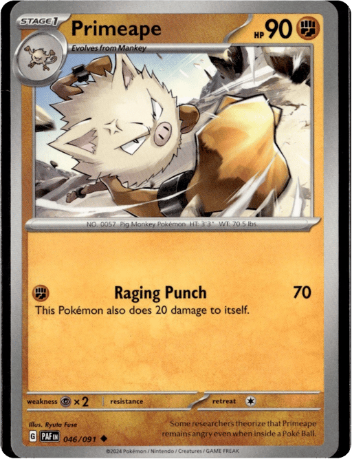 2024 Primeape #46 Paldean Fates
