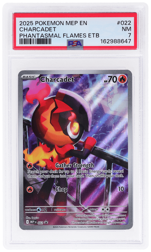 2025 Pokemon Mega Evolution Phantasmal Flames Elite Trainer Box Charcadet #022 PSA 7